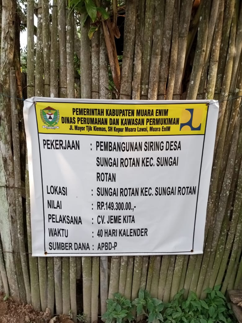 PEMBANGUNAN DRAINASE DESA SUNGAI ROTAN DI PERTANYAKAN KWALITASNYA