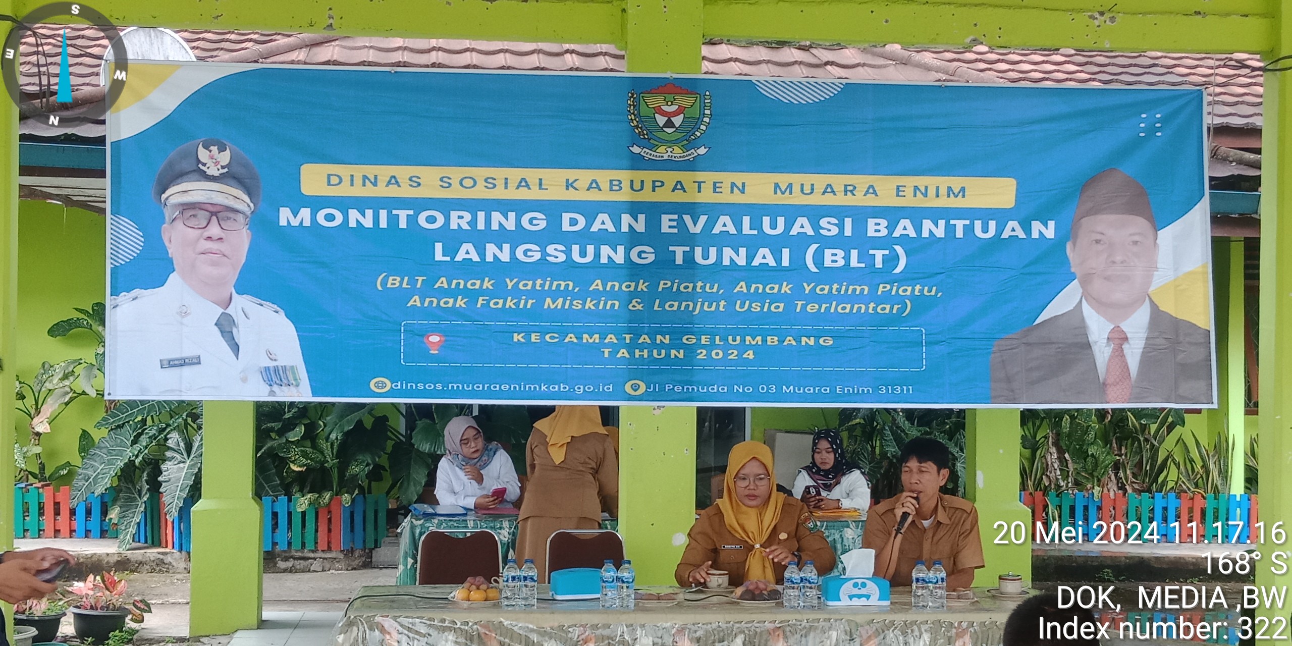 Dinas sosial Kabupaten Muara enim,Monitoring BLT APBD.Di Gelumbang