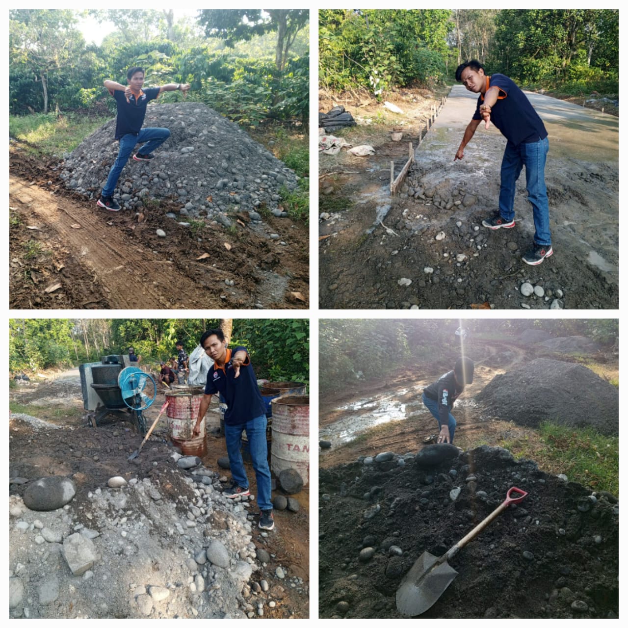 MASYARAKAT PERTANYAKAN JALAN COR BETON DESA NANTAL LAHAT SELATAN DIDUGA ASAL JADI