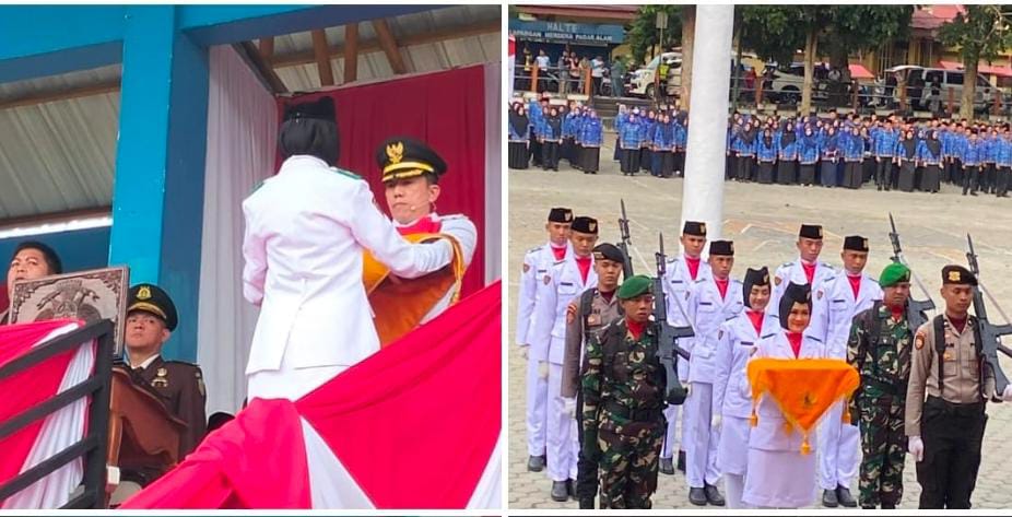 IMAM PASLI ,S.STP.M.SI PJ BUPATI LAHAT PIMPIN UPACARA PENURUNAN BENDERA 17 AGUSTUS YANG KE 79