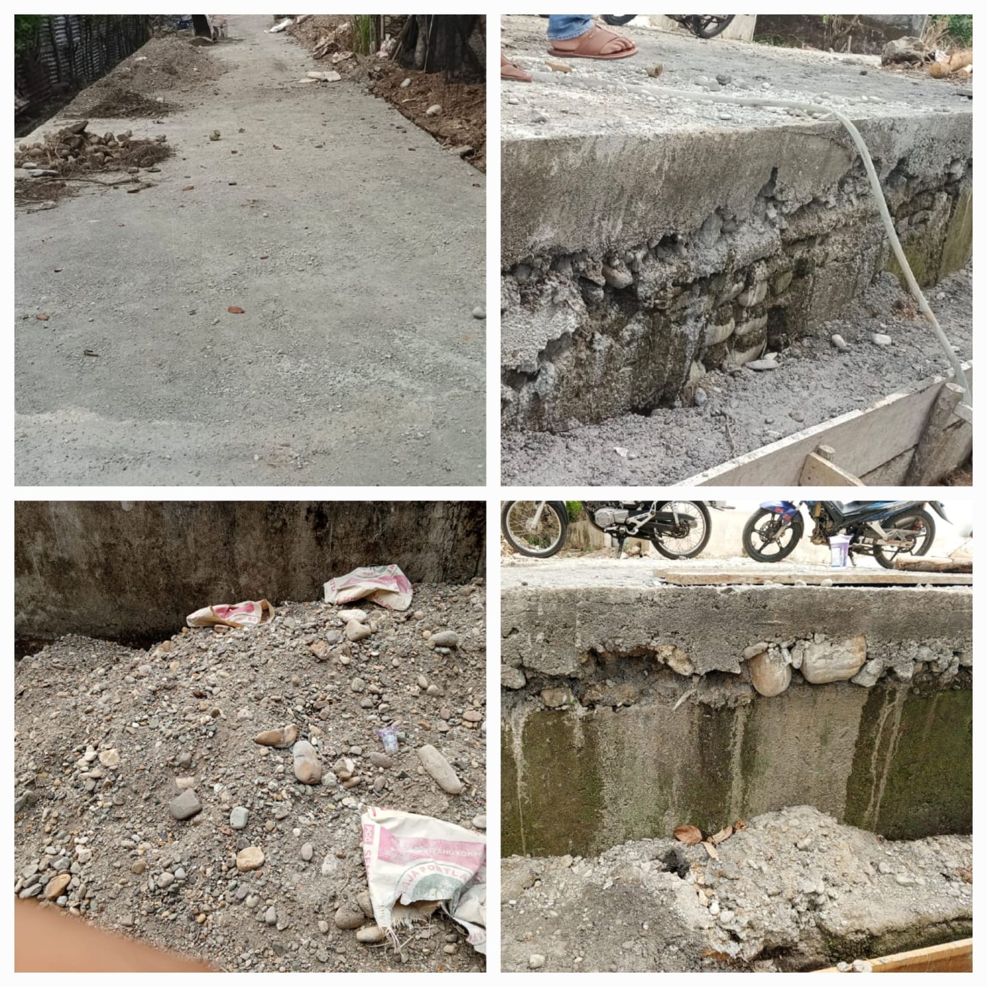 JALAN COR BETON PRUMNAS RAFIKA BLOK C UJUNG DESA MANGGUL LAHAT DIDUGA ASAL JADI