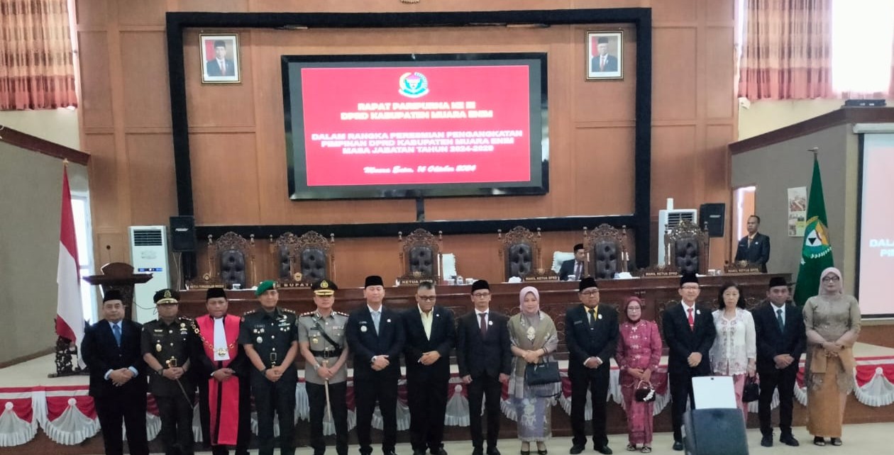 DPRD Muara enim, Gelar Rapat Paripurna, Lantik ketua dan Wakil ketua