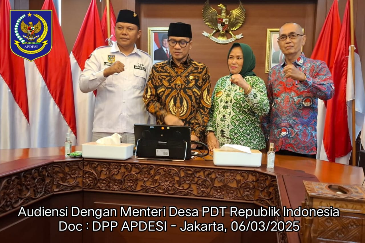 DPP APDESI BERSAMA PAPDESI DAN PPDI BERAUDIENSI DENGAN MENTERI DESA PDT, SIKAPI PENDIRIAN KOPERASI DESA MERAH PUTIH